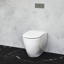 Britton Bathrooms Milan Rimless Back To Wall Pan + Soft Close Seat -Toilets Shop 15.B.35308 D1 460