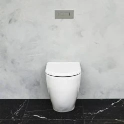 Britton Bathrooms Milan Rimless Back To Wall Pan + Soft Close Seat -Toilets Shop 15.B.35308 D2 460