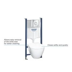 Grohe Solido Nova Cosmopolitan Complete WC 4 in 1 Pack + FREE TOILET ROLL HOLDER -Toilets Shop 38950000 D2 460