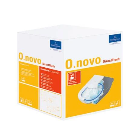 Villeroy and Boch O.novo DirectFlush Rimless Wall Hung Toilet w/ Soft Close Seat - 5660HR01 8 Villeroy and Boch O.novo DirectFlush Rimless Wall Hung Toilet w/ Soft Close Seat - 5660HR01 - Image 6