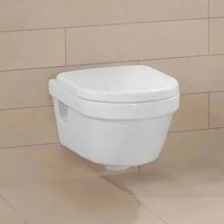 Villeroy and Boch Architectura DirectFlush Rimless Wall Hung Toilet + Soft Close Seat - 5684HR01 -Toilets Shop 5684HR01 D3 460 1
