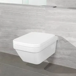 Villeroy and Boch Architectura DirectFlush Rimless Wall Hung Toilet + Soft Close Seat - 5685HR01 -Toilets Shop 5685HR01 D4 460