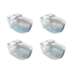 Roca In-Tank Meridian Wall Hung Toilet with Integrated Cistern, Soft Close Seat + Frame -Toilets Shop 893302000 D2 460