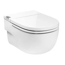 Roca In-Tank Meridian Wall Hung Toilet with Integrated Cistern, Soft Close Seat + Frame -Toilets Shop 893302000 D4 460