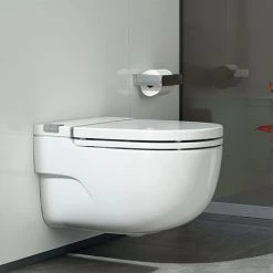 Roca In-Tank Meridian Wall Hung Toilet with Integrated Cistern, Soft Close Seat + Frame