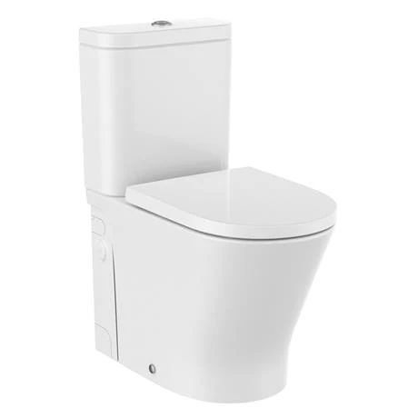 Roca The Gap Round D-Trit Rimless Close Coupled Toilet with Macerator Pump - A34T0N2000 4 Roca The Gap Round D-Trit Rimless Close Coupled Toilet with Macerator Pump - A34T0N2000 - Image 2