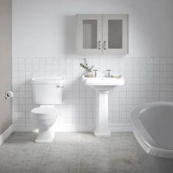 Appleby Traditional Close Coupled Toilet + Soft Close Seat -Toilets Shop APP CC d1 460