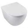 BagnoDesign Envoy Rimless Wall Hung Toilet with Soft Close Seat -Toilets Shop AQE ENV 325 WH P