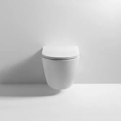Arezzo Matt White Rimless Wall Hung Toilet incl. Soft Close Seat -Toilets Shop AZ233WMW d3 460