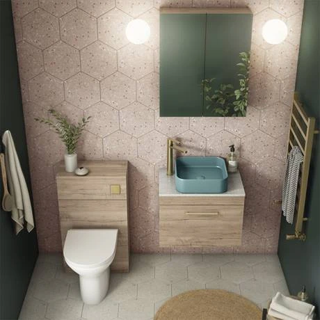 Arezzo 500 Rustic Oak WC Unit with Cistern + Modern Pan 6 Arezzo 500 Rustic Oak WC Unit with Cistern + Modern Pan - Image 4