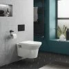 Arezzo Compact Toilet Fixing Frame with Dual Flush Cistern + Modern Toilet -Toilets Shop AZCFRB PAN np