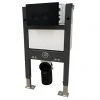 Arezzo Compact Top/Front Flush Toilet Frame with Matt Black Flush - Round Buttons -Toilets Shop AZCFRB prod