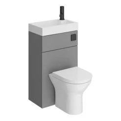 Arezzo Matt Grey Combined 2-In-1 Wash Basin & Toilet (500mm Wide x 300mm) incl. Black Flush 12 Arezzo Matt Grey Combined 2-In-1 Wash Basin & Toilet (500mm Wide x 300mm) incl. Black Flush -Toilets Shop AZCOMBWCG D7 460