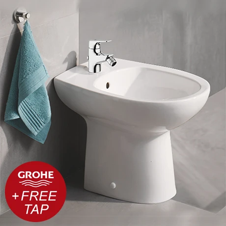 Grohe Bau Floor Standing Bidet Package (Tap + Waste Included) 3 Grohe Bau Floor Standing Bidet Package (Tap + Waste Included)