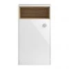 Hudson Reed Coast 600mm WC Unit with Open Shelf - Gloss White/Coco Bolo -Toilets Shop BM COWCB WCOS P