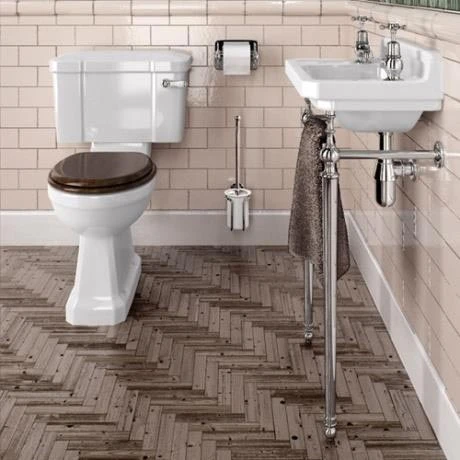 Burlington Cloakroom Slimline Close Coupled Traditional Toilet - Lever Flush 4 Burlington Cloakroom Slimline Close Coupled Traditional Toilet - Lever Flush - Image 2