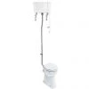 Burlington Regal High Level Raised Height Toilet with White Ceramic Cistern