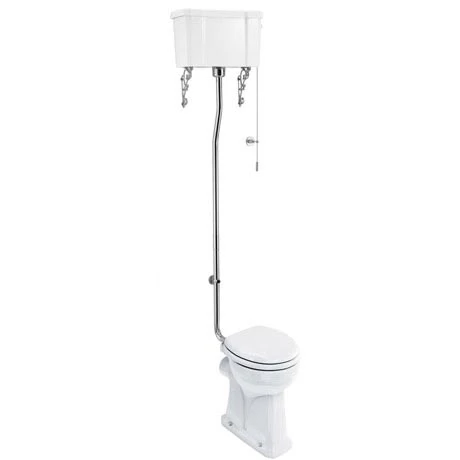 Burlington Regal High Level Raised Height Toilet with White Ceramic Cistern 3 Burlington Regal High Level Raised Height Toilet with White Ceramic Cistern
