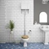Carlton Traditional High Level Toilet with Soft Close Seat - Various Colour Options -Toilets Shop CARHL VC n p