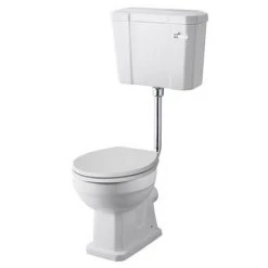 Carlton Traditional Low Level Toilet with Soft Close Seat - Various Colour Options -Toilets Shop CARLL VC n d6 460