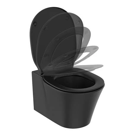 Ideal Standard Connect Air Silk Black AquaBlade Wall Hung Toilet + Soft Close Seat 7 Ideal Standard Connect Air Silk Black AquaBlade Wall Hung Toilet + Soft Close Seat - Image 5