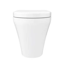 Hudson Reed Luna Round Back To Wall Pan with Top-Fixing Soft Close Seat - CPA008 -Toilets Shop CPA008 n d1 460