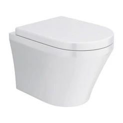 Hudson Reed Luna Round Wall Hung Toilet inc. Soft Close Seat 6 Hudson Reed Luna Round Wall Hung Toilet inc. Soft Close Seat -Toilets Shop CPA027 d1 460