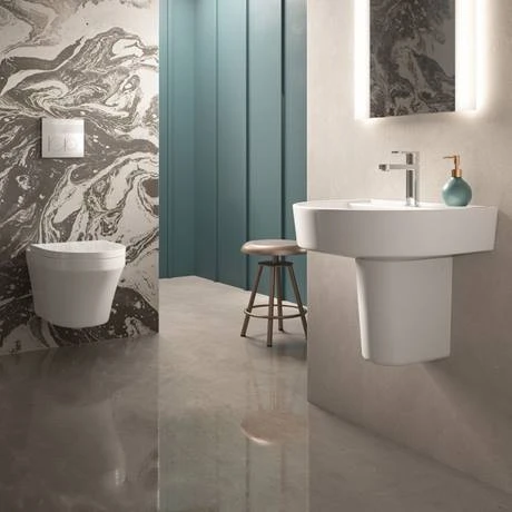 Hudson Reed Luna Round Wall Hung Toilet inc. Soft Close Seat 5 Hudson Reed Luna Round Wall Hung Toilet inc. Soft Close Seat - Image 3