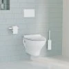 Crosswater MPRO Matt White / Kai Toilet + Concealed WC Cistern with Wall Hung Frame -Toilets Shop CRWCBN03 P