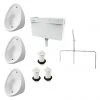 Cove Concealed Urinal Pack with 3 x 400mm Urinal Bowls + Plastic Cistern