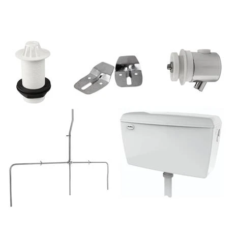 Cove Exposed Urinal Pack with 3 x 400mm Urinal Bowls + Plastic Cistern 5 Cove Exposed Urinal Pack with 3 x 400mm Urinal Bowls + Plastic Cistern - Image 3