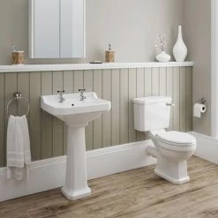 Darwin Traditional Close Coupled Toilet + Soft Close Seat -Toilets Shop Darwin Traditional Close Coupled Toilet with Soft Close Seat d2 460