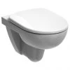 Twyford E100 Round Rimfree Wall Hung WC + Soft Close Seat 2 Twyford E100 Round Rimfree Wall Hung WC + Soft Close Seat -Toilets Shop E100 RND WC6 P
