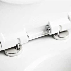 Twyford E100 Round Rimfree Wall Hung WC + Soft Close Seat -Toilets Shop E17857WH D2 460 1