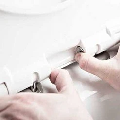 Twyford E100 Round Wall Hung WC + Soft Close Seat -Toilets Shop E17857WH D3 460