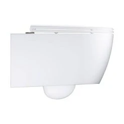 Grohe Essence Rimless Wall Hung Toilet with Soft Close Seat + FREE TOILET ROLL HOLDER -Toilets Shop ESSWHWC D1N 460