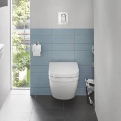 Grohe Rapid SL 0.82m Frame / Euro Compact Rimless Complete WC 5 in 1 Pack + FREE TOILET ROLL HOLDER -Toilets Shop EUCOM 5IN1 D6 460