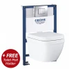 Grohe Rapid SL 0.82m Frame / Euro Rimless Complete WC 5 in 1 Pack + FREE TOILET ROLL HOLDER 1 Grohe Rapid SL 0.82m Frame / Euro Rimless Complete WC 5 in 1 Pack + FREE TOILET ROLL HOLDER -Toilets Shop GR 5IN1 EU P1