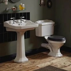 Heritage - Granley Close Coupled Standard Height WC & Cistern - Various Lever Options -Toilets Shop GRAN WC1 D4 460