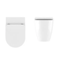 Crosswater Kai X Back to Wall Pan + Soft Close Thin Seat -Toilets Shop KAIX WC2 D1 460