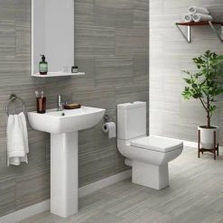 Milan Modern Short Projection Toilet + Soft Close Seat 7 Milan Modern Short Projection Toilet + Soft Close Seat -Toilets Shop M600WC d2 460