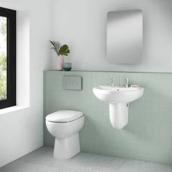 Milton Classic Comfort Height BTW Toilet Pan + Soft Close Seat -Toilets Shop MCCBTW d2 460