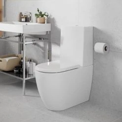 Britton Bathrooms Milan Rimless Close Coupled Toilet + Soft Close Seat 10 Britton Bathrooms Milan Rimless Close Coupled Toilet + Soft Close Seat -Toilets Shop MILACC D1 460