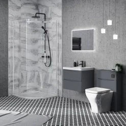 Monza Matt Grey 500mm Wide WC Unit (Depth 200mm) 7 Monza Matt Grey 500mm Wide WC Unit (Depth 200mm) -Toilets Shop MZ5WCMG d2 460