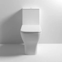 Nuie Ava Rimless Short Projection Close Coupled Toilet + Soft Close Seat - NCG450 -Toilets Shop NCG450 d2 460