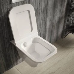 Hudson Reed Grace Rimless Wall Hung Pan & Soft Close Seat - NCT140 -Toilets Shop NCT140 detail1 460