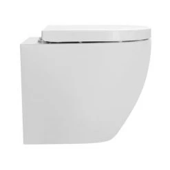 Nova Rimless Round Back To Wall Pan with Soft Close Seat -Toilets Shop NVBTW01 d3 460