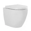 Nova Rimless Round Back To Wall Pan with Soft Close Seat 1 Nova Rimless Round Back To Wall Pan with Soft Close Seat -Toilets Shop NVBTW01 p