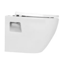 Nova Rimless Round Wall Hung Pan w. Soft Close Seat -Toilets Shop NVWH56 d3 460