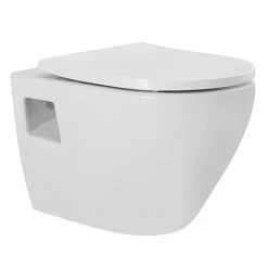 Toilets Shop 58 Nova Rimless Round Wall Hung Pan w. Soft Close Seat